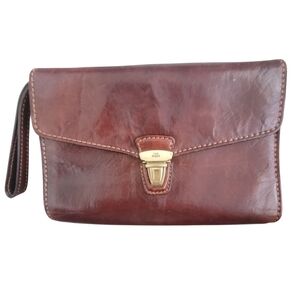 The Bridge Vintage elegant Brown Leather Clutch